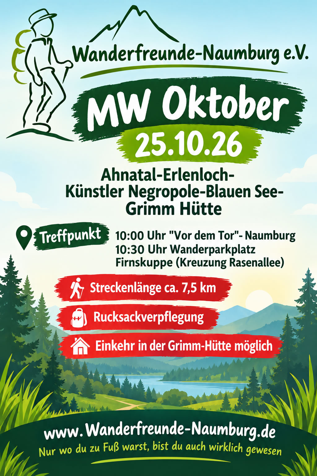 Ankündigung Monatswanderung Oktober 2026